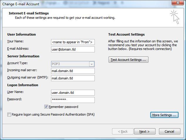 check-existing-account-settings-microsoft-outlook-2010